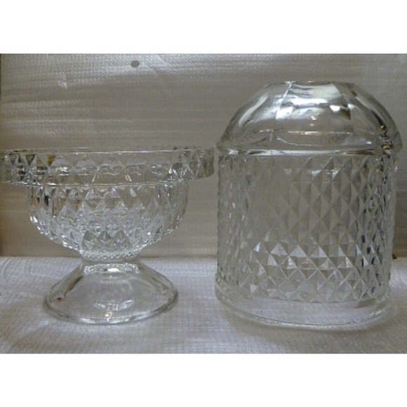 Vtg Viking Glass Diamond Point Fairy Lamps  6 3/4" Tall x 4" Wide - Picture 4 of 6